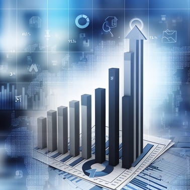 Una gráfica mostrando el aumento de tráfico web en
