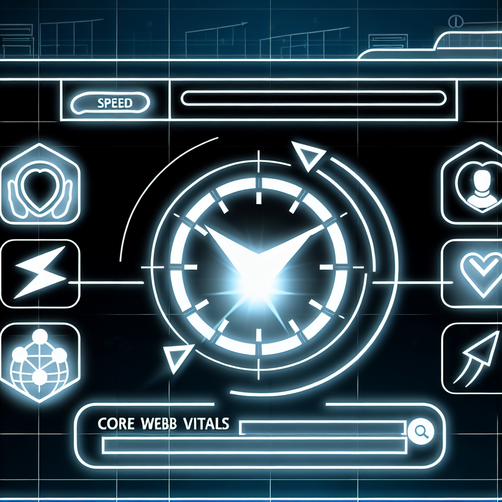Ilustración de una página web con indicadores de v