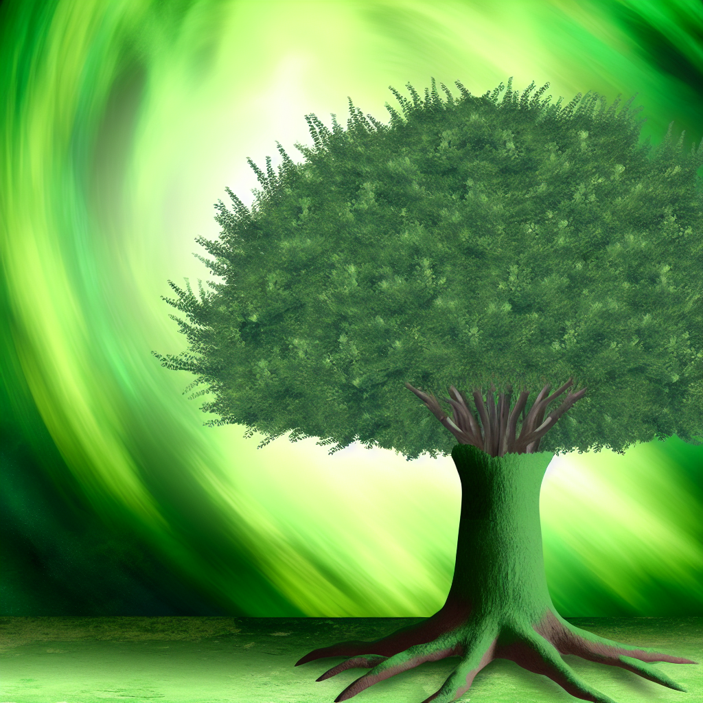 Una ilustración de un árbol perenne simbolizando l